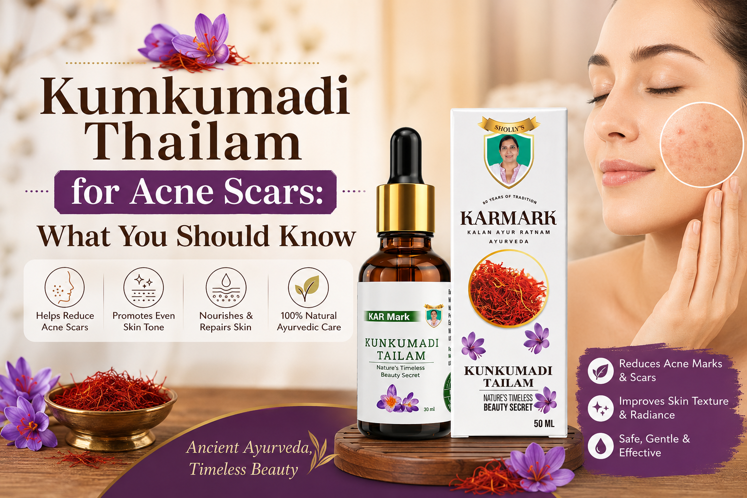 Kumkumadi Thailam for Acne Scars: What You Should Know