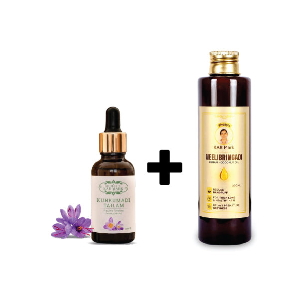 Premium Kumkumadi Thailam (15ml)  + Neelibringadi Coconut Oil (100ml)