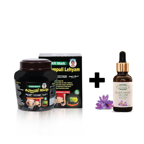 Kudampuli Lehyam (500g) + Premium Kumkumadi Thailam (15ml)