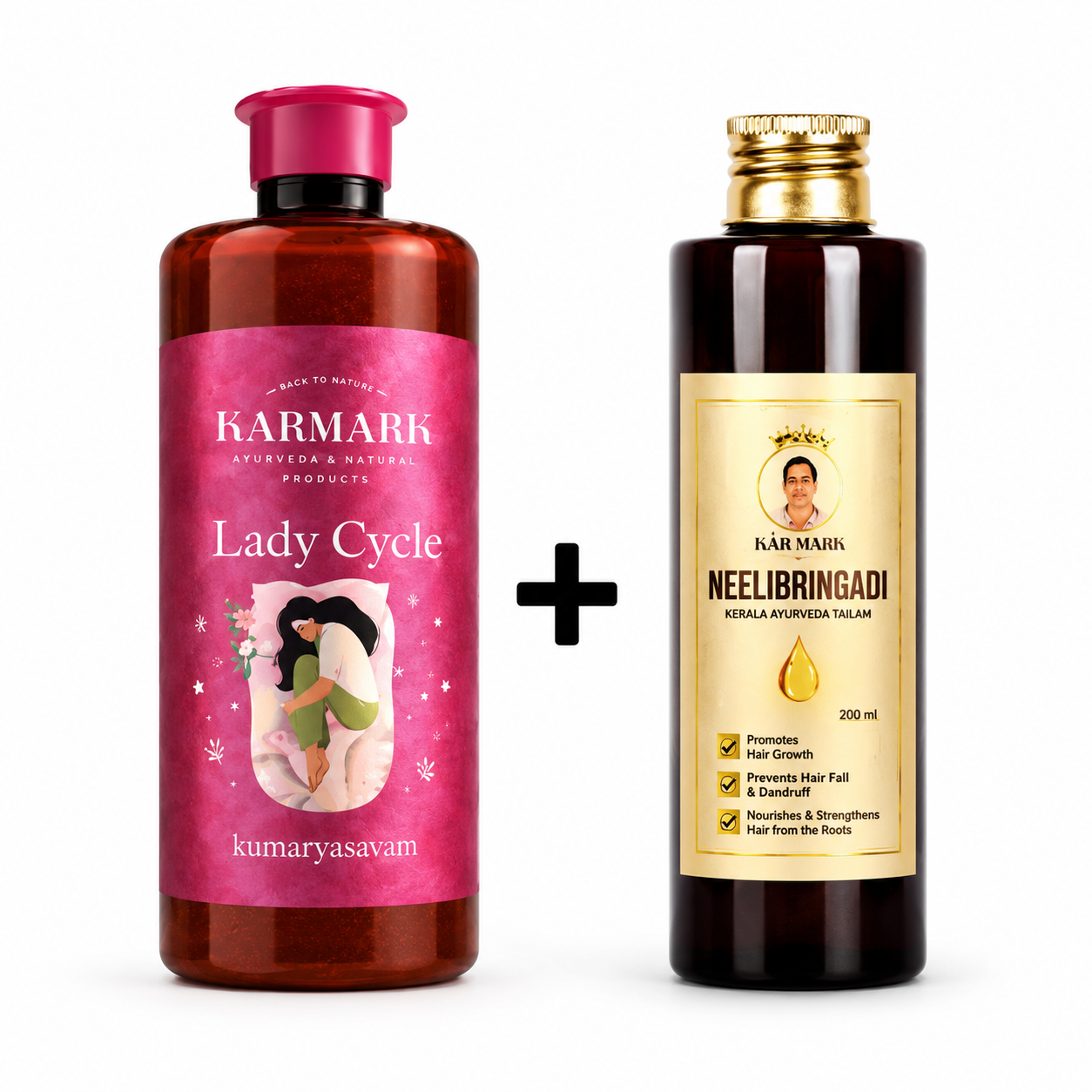 Lady Cycle (500ml) + Premium Neelibringadi Oil (100ml)