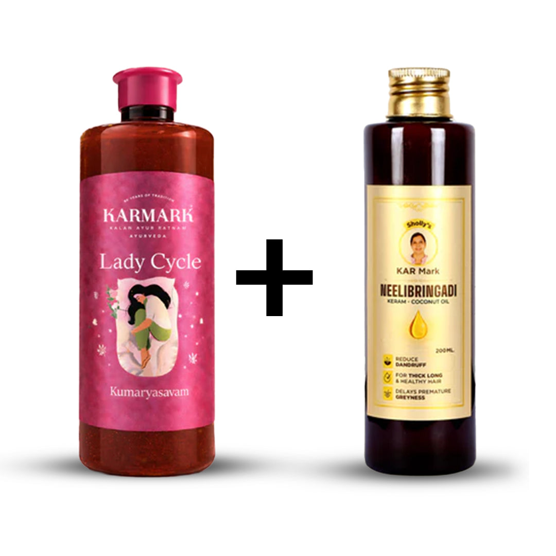 Lady Cycle (500ml) + Premium Neelibringadi Oil (100ml)