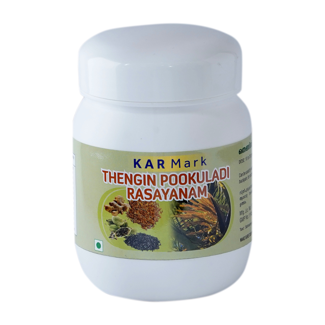 Thengin Pookula Lehyam, made from coconut flower extracts, promotes postnatal recovery and supports women’s health naturally.