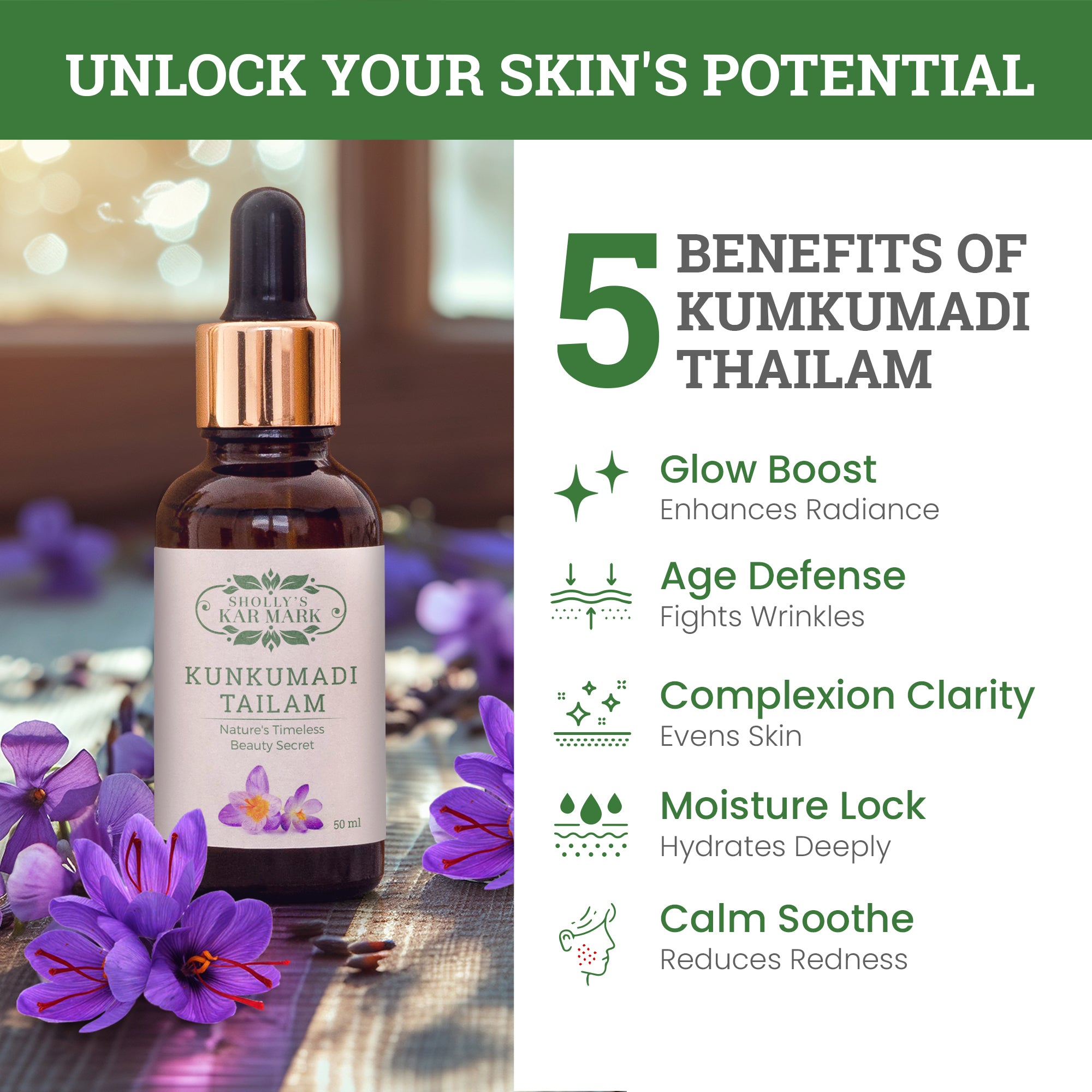 Premium Kumkumadi Thailam ( 25% Extra Saffron & Goat Milk )